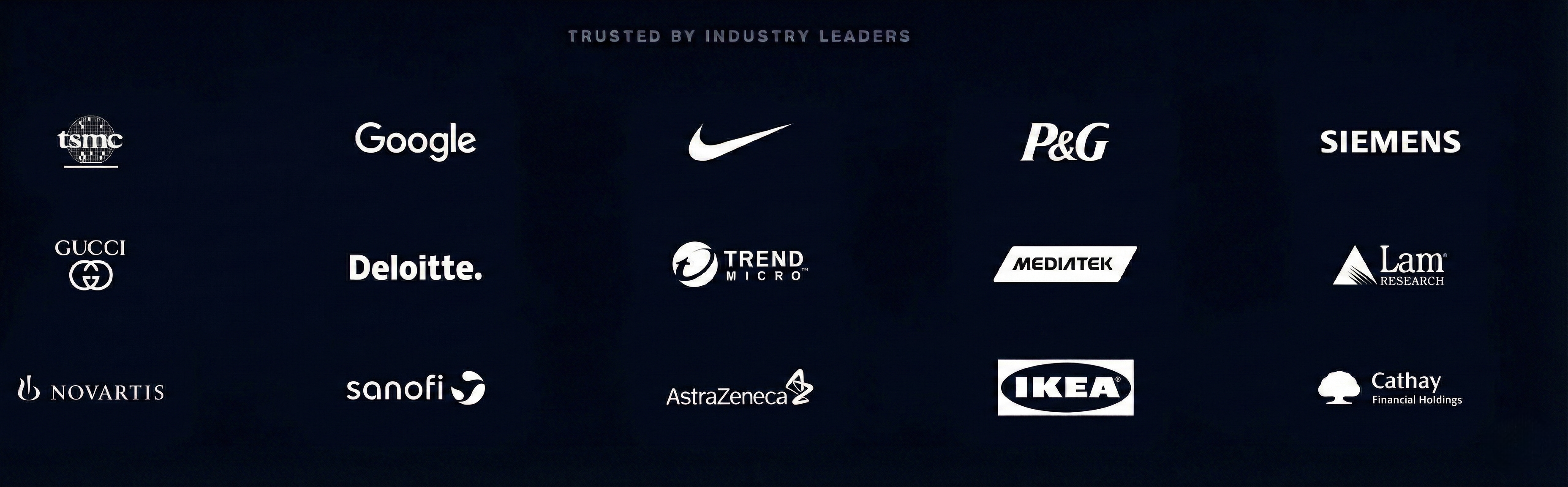 累積超過 300 家知名企業合作與授課經驗 Logo 彙整